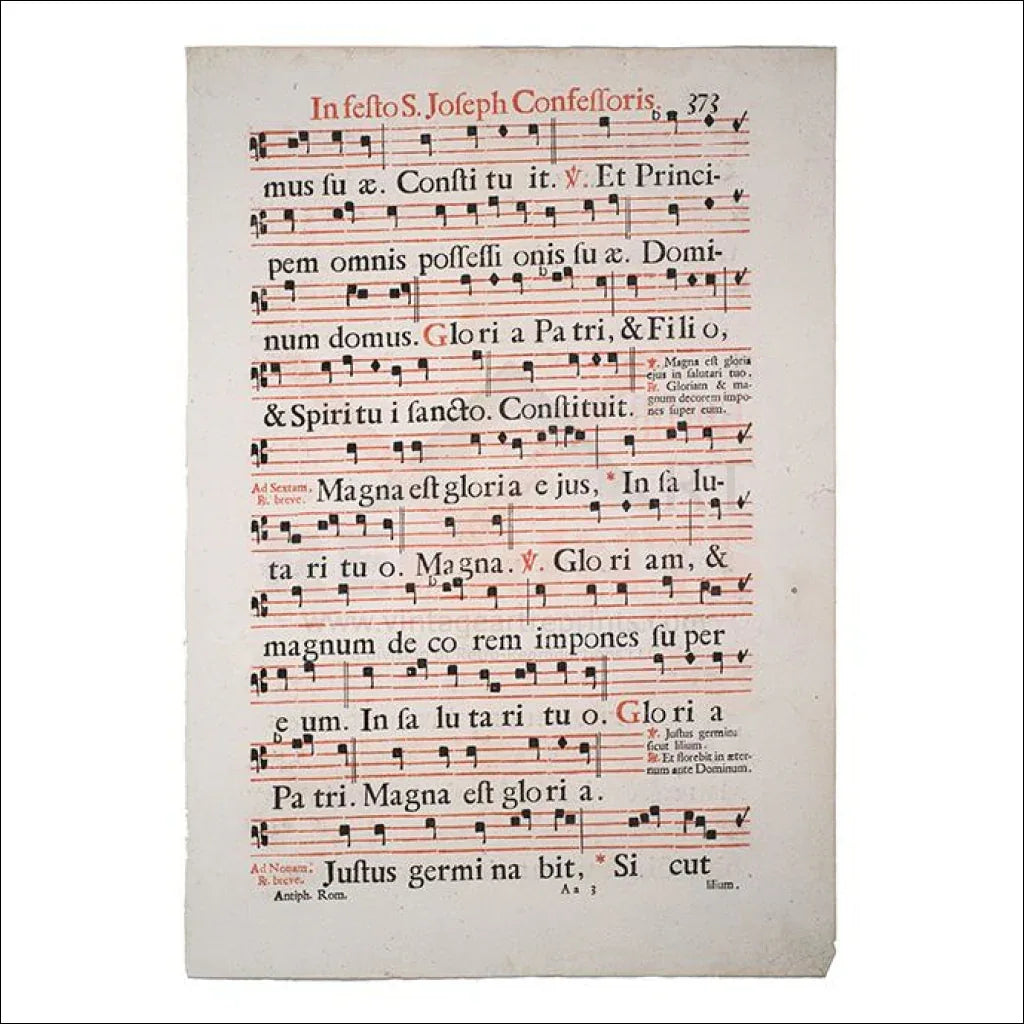 Sheet Music: Saint Joseph Litany #2 in Latin - VINTAGEARTREPRINTS.COM