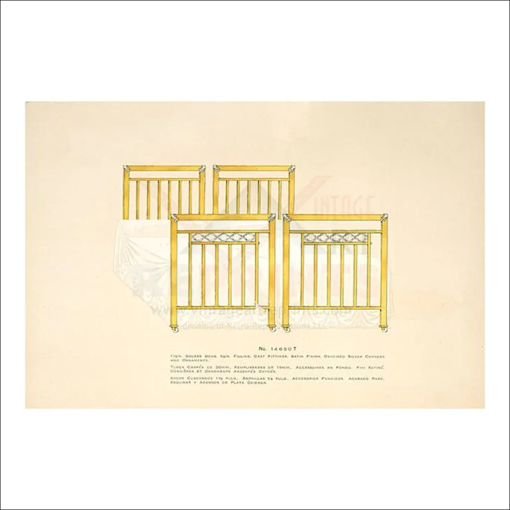Metal Antics Frames Bed - VINTAGEARTREPRINTS.COM