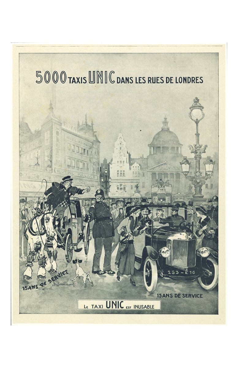 5000 taxis dans les rue de Londre circa 1900, brand UNIC