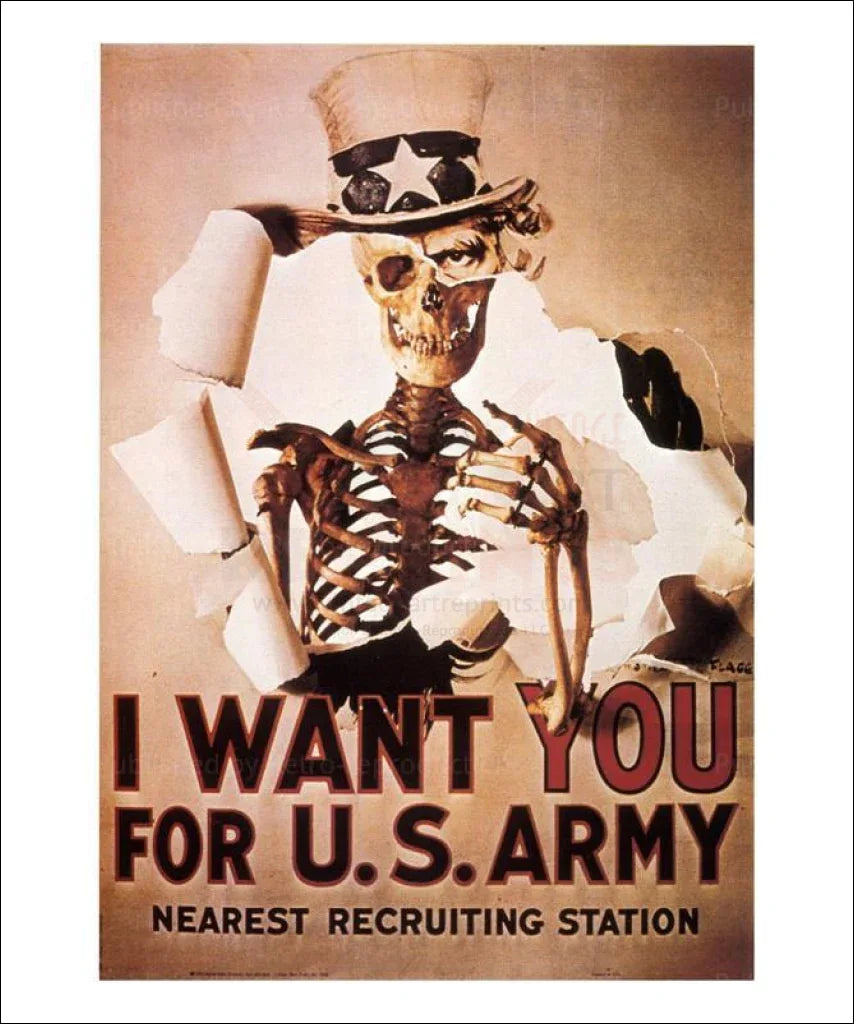 Army Recruting - I Want You for U.S. Army - VINTAGEARTREPRINTS.COM