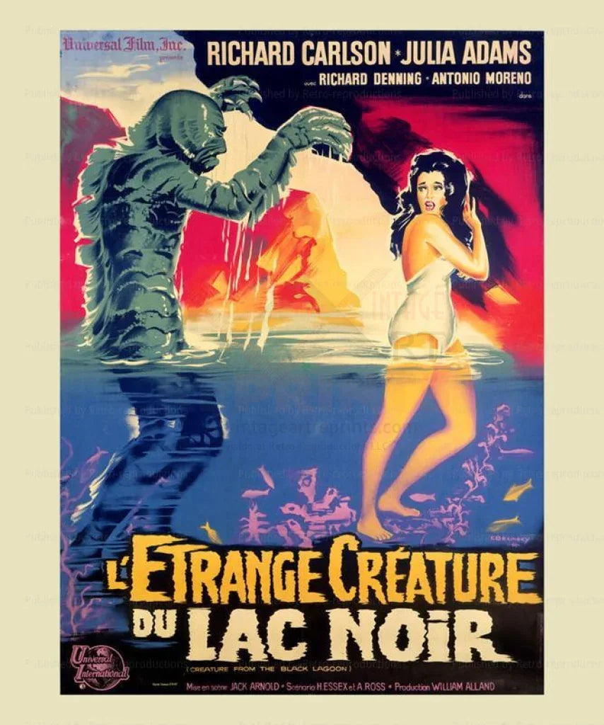Creature of the Black Lagoon, 1954 - VINTAGEARTREPRINTS.COM