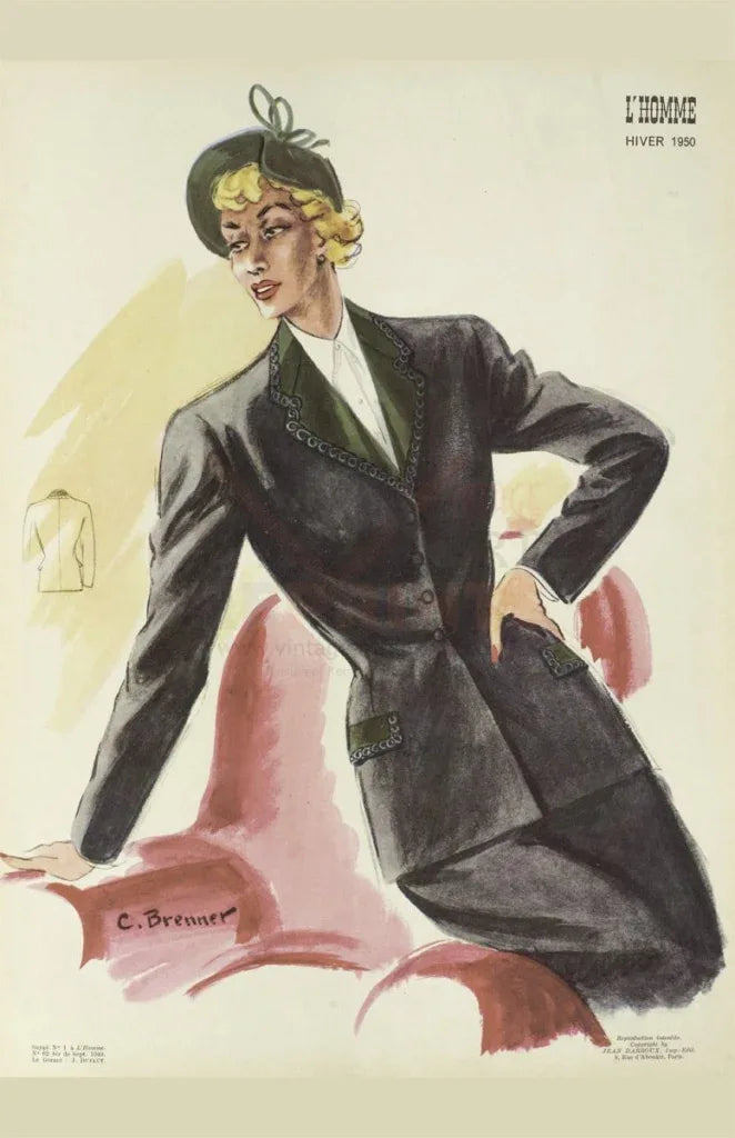 French Women's Fashion 1950's - VINTAGEARTREPRINTS.COM