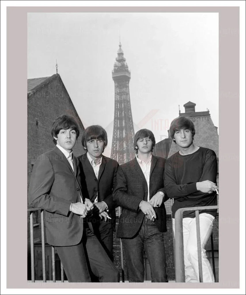 Beatles in Paris - VINTAGEARTREPRINTS.COM