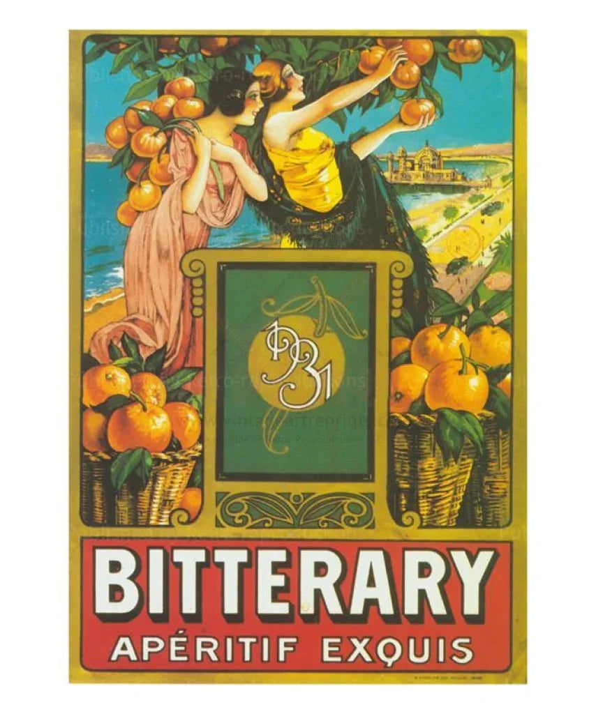 Bitterary Aperitif Exquis - VINTAGEARTREPRINTS.COM