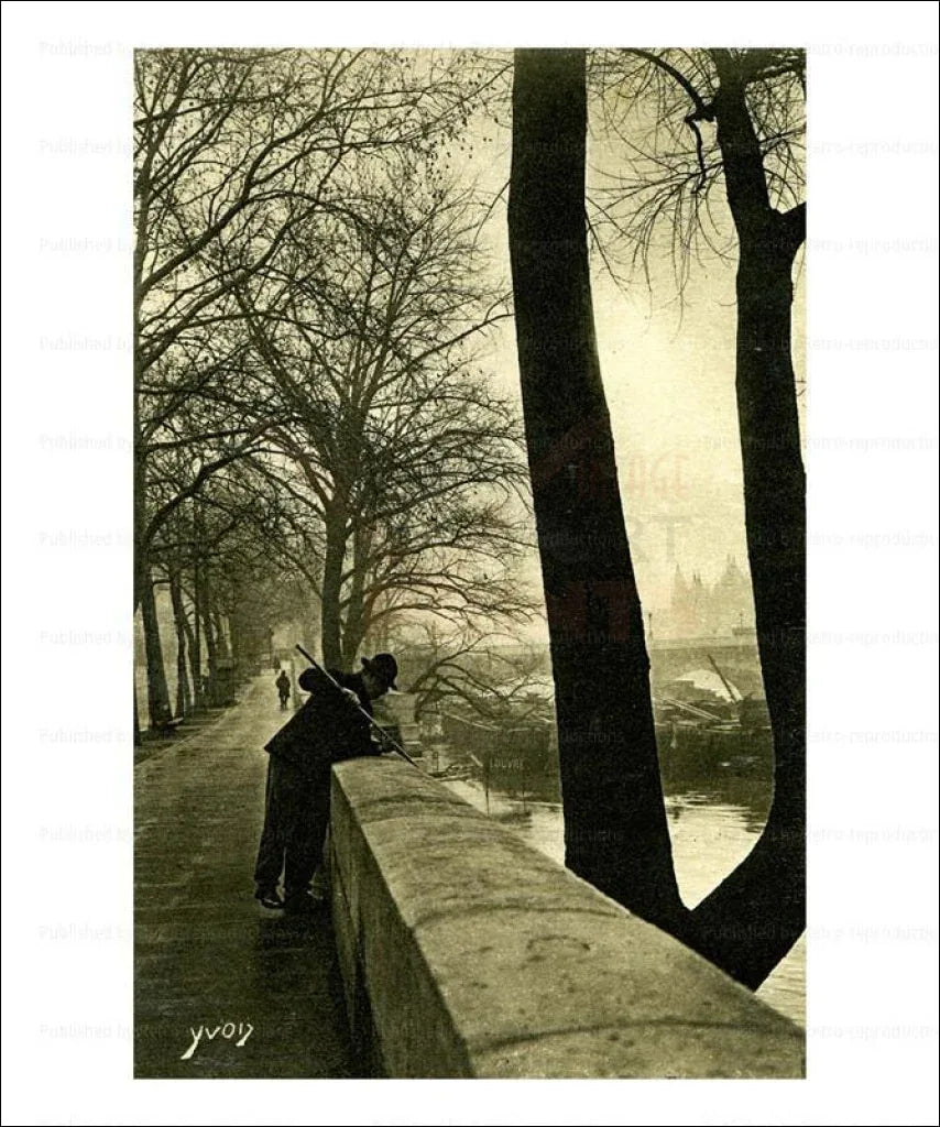 Bord de Seine, Paris - VINTAGEARTREPRINTS.COM