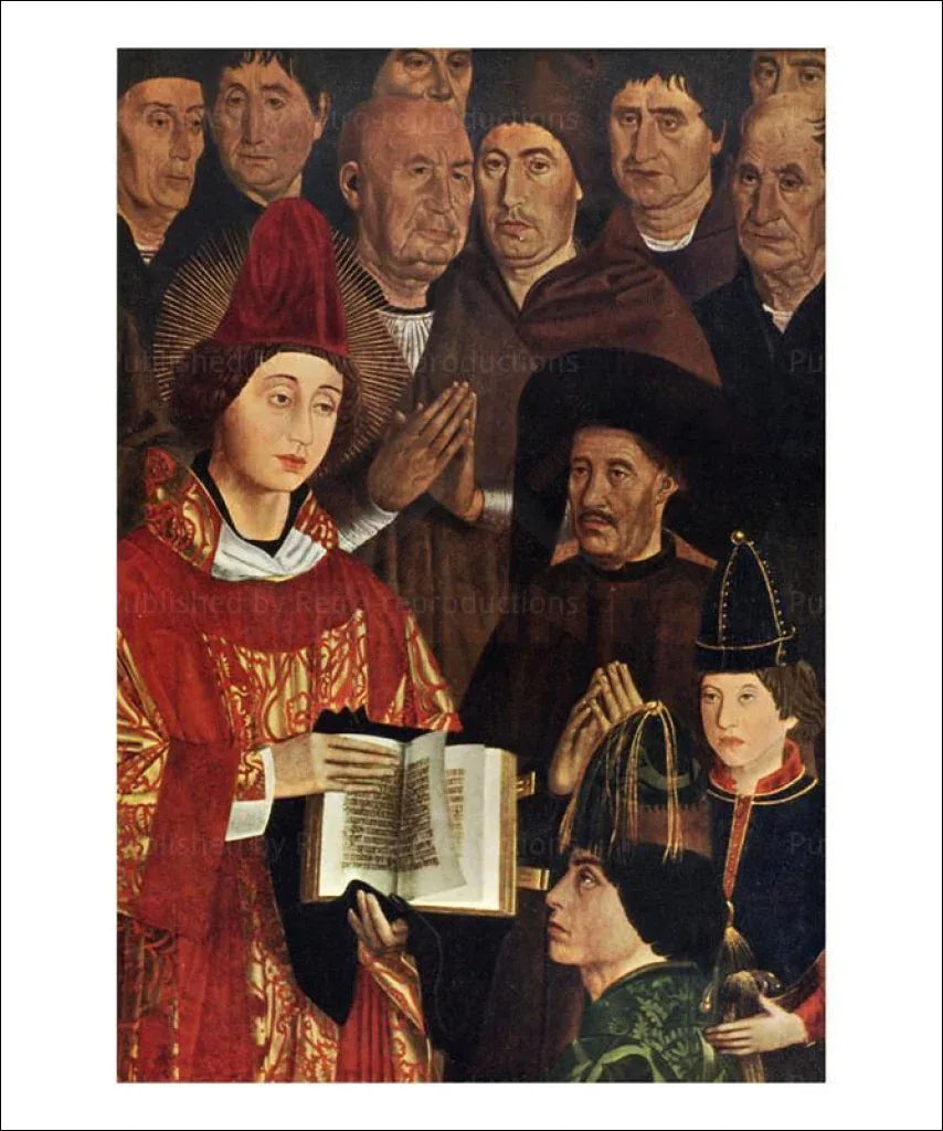 Adoration of St-Vincent, Nuno Goncalves - VINTAGEARTREPRINTS.COM