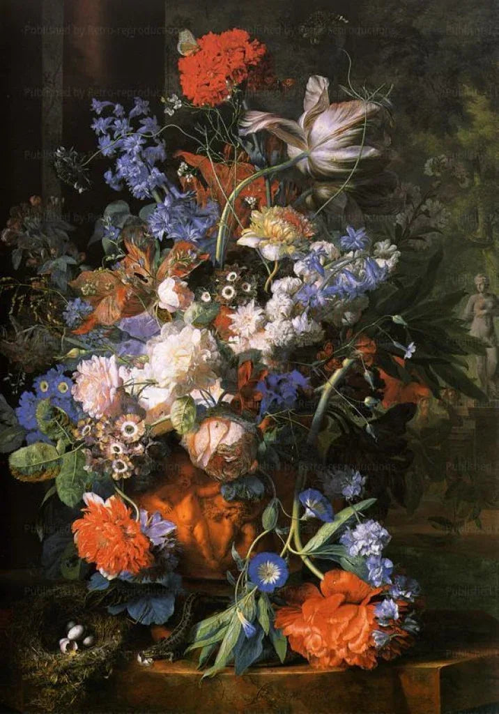 Bouquet de Fleurs, 1722, Jan Van Huysum - VINTAGEARTREPRINTS.COM