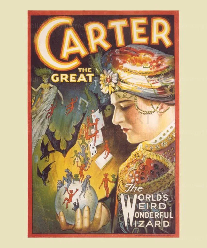 Carter the Great: The World's Weird Wonderful Wizard - VINTAGEARTREPRINTS.COM