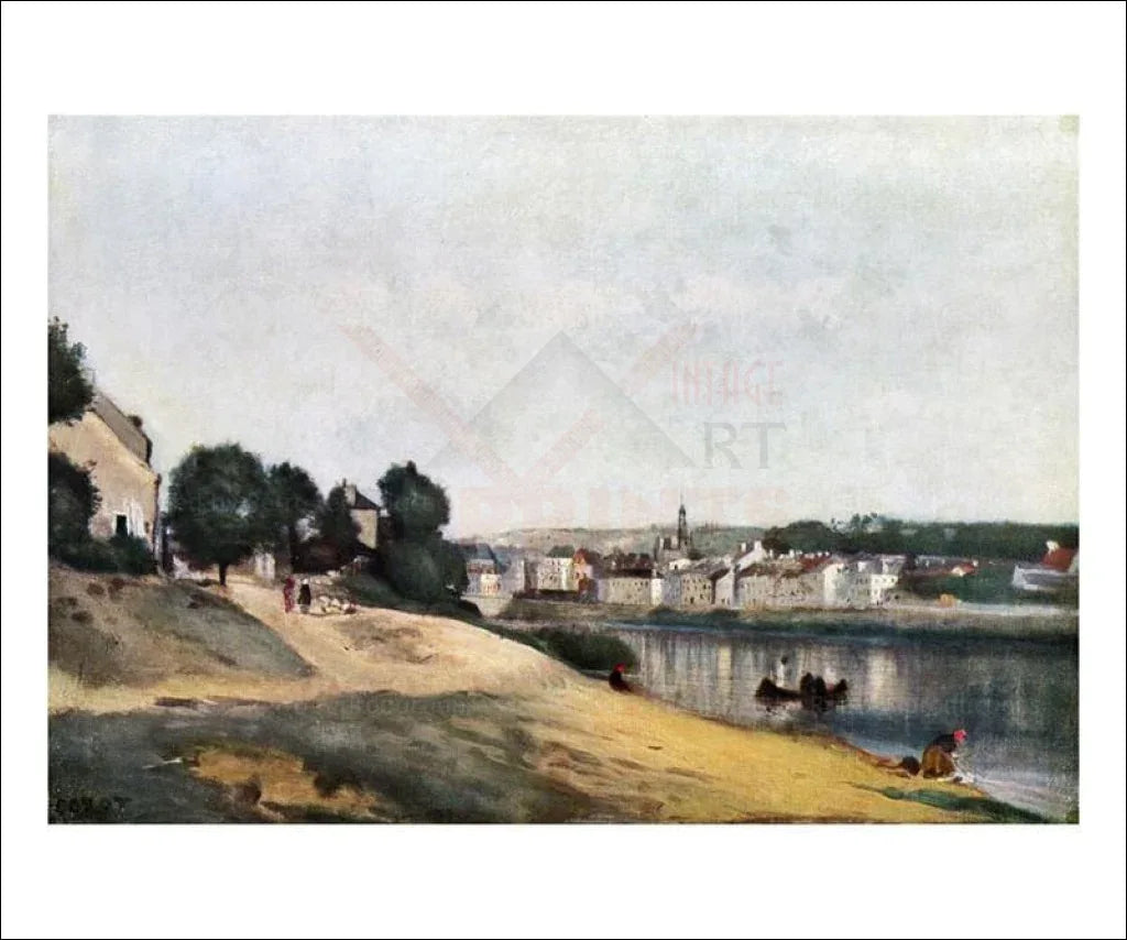 Chateau Thierry, Jean-Baptiste-Camille Corot, - VINTAGEARTREPRINTS.COM