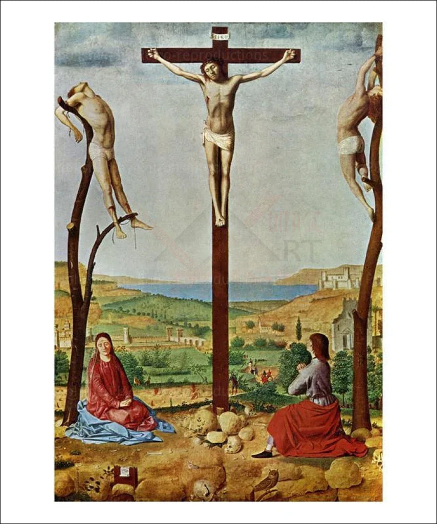 Crucifixion, Antonello Da Messina, - VINTAGEARTREPRINTS.COM