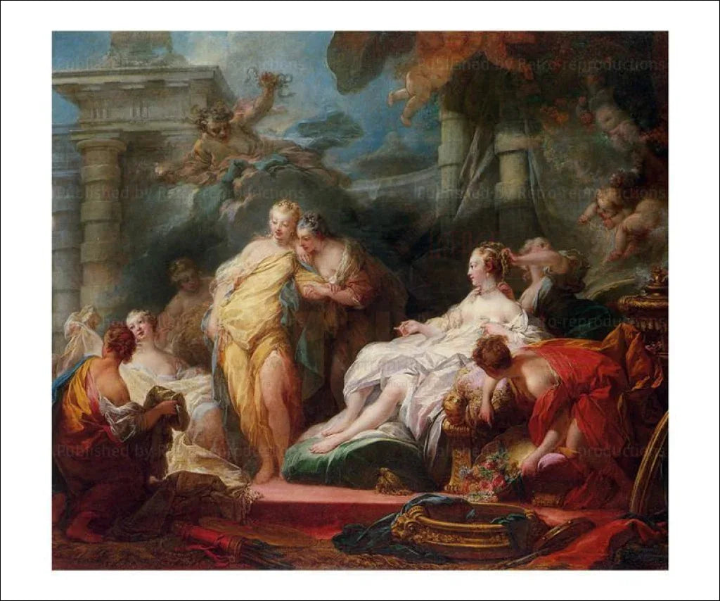 Psyche and her Sisters, Jean-Honore Fragonard - VINTAGEARTREPRINTS.COM
