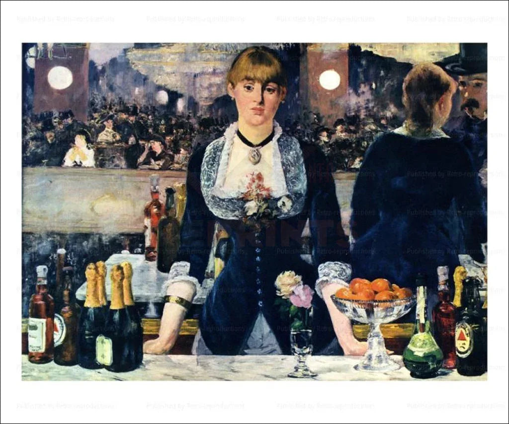 Bar at the Folies Bergeres, Edouard Manet - VINTAGEARTREPRINTS.COM
