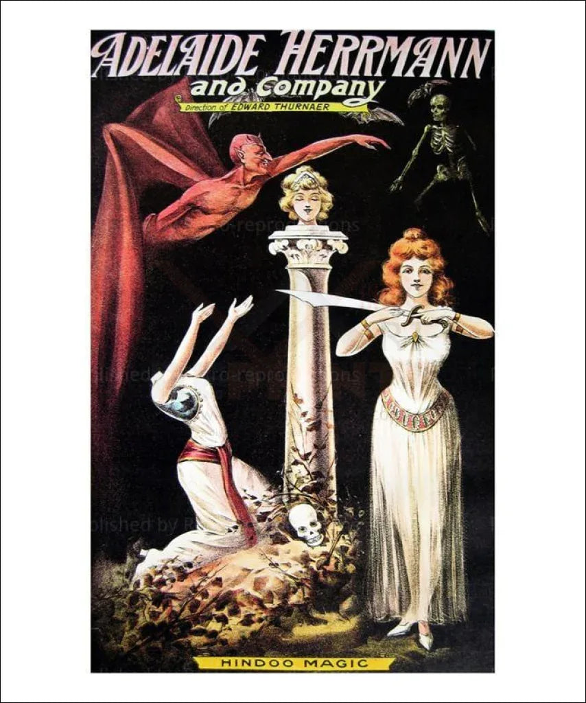 Adelaide Herrmann, American magician - VINTAGEARTREPRINTS.COM