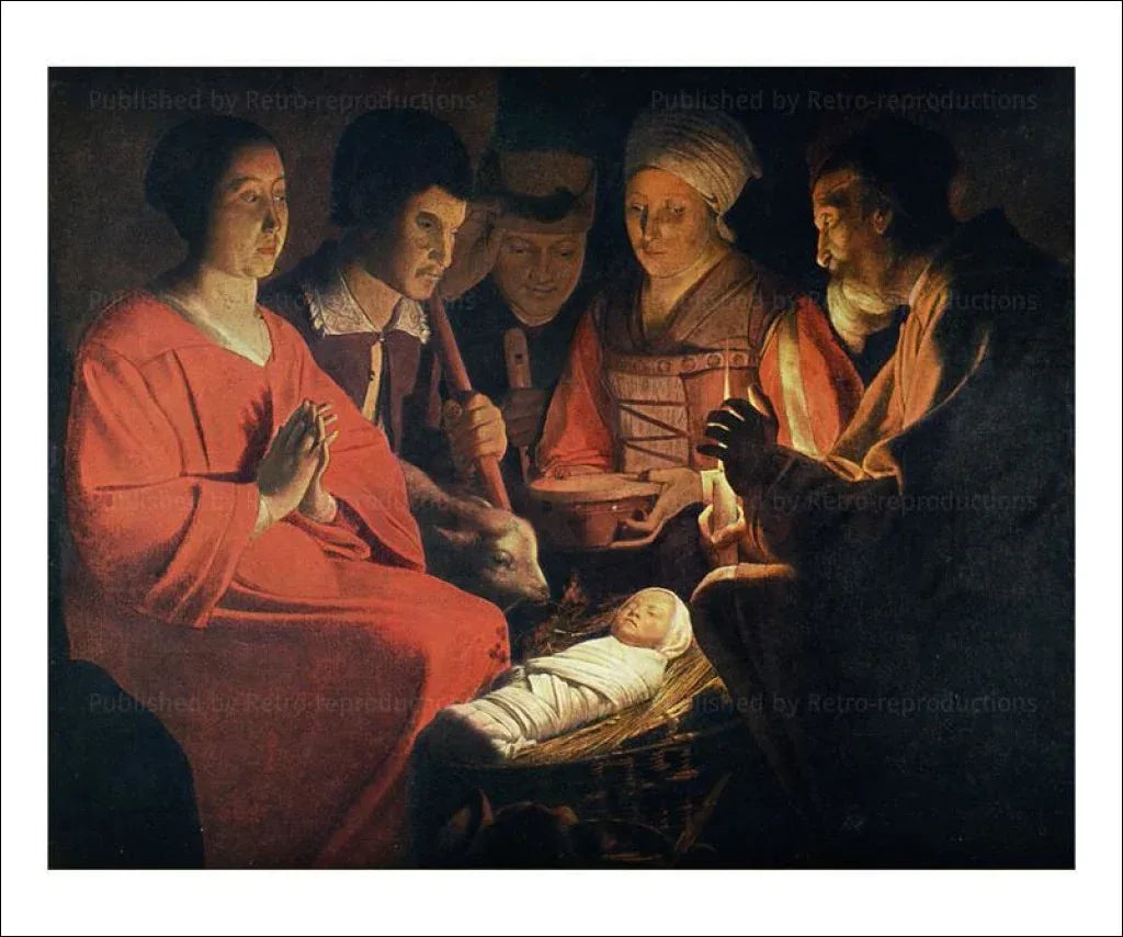 Adoration of the Shepherds, Georges de Latour - VINTAGEARTREPRINTS.COM