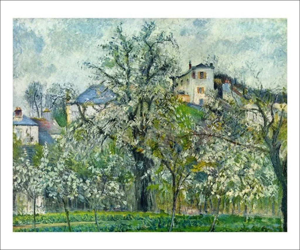 Potager Arbre en Fleurs, Camille Pissarro - VINTAGEARTREPRINTS.COM