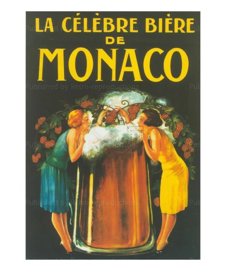 La Celebre Biere de Monaco - VINTAGEARTREPRINTS.COM