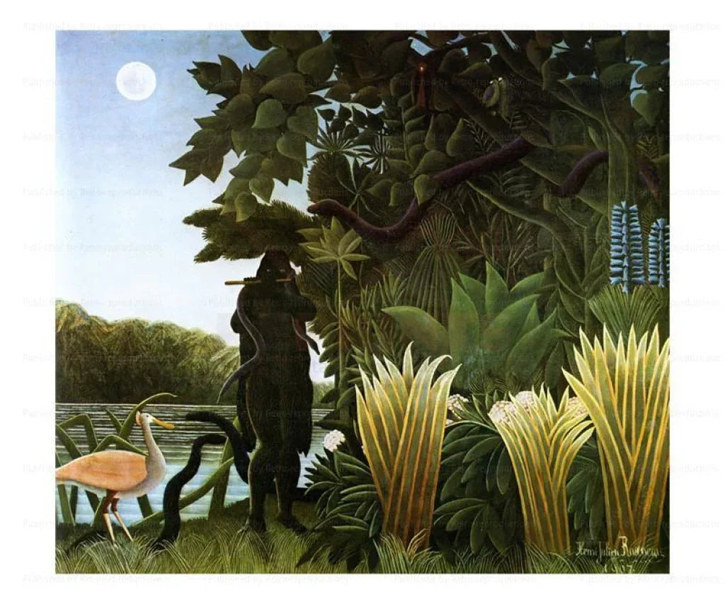 Charmeuse de serpents, Henri Rousseau - VINTAGEARTREPRINTS.COM