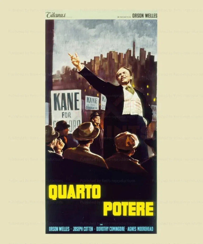 Citizen Kane, Orson Welles - VINTAGEARTREPRINTS.COM