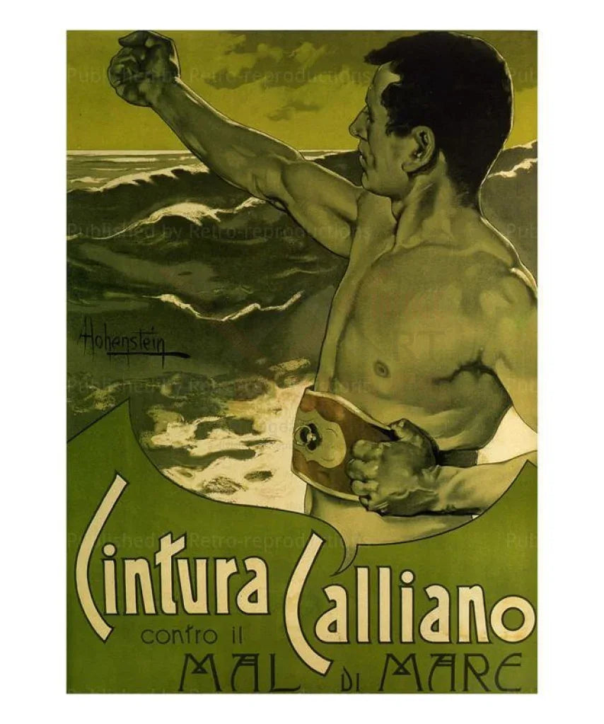Cintura Calliano Contro il Mal di Mare, 1898, A. Hohenstein - VINTAGEARTREPRINTS.COM