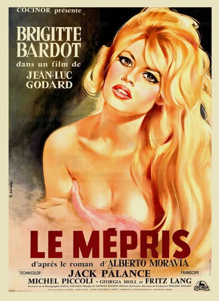 Discover Contempt Starring Brigitte Bardot - Vintage Art