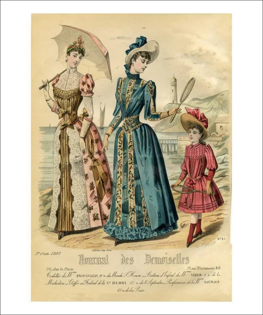 Demoiselles #4731, fashion, Art Print - VINTAGEARTREPRINTS.COM