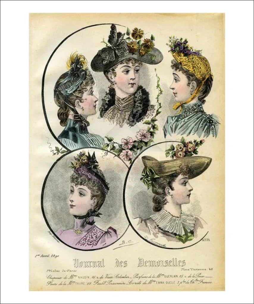 Demoiselles #4775, fashion, Art Print - VINTAGEARTREPRINTS.COM