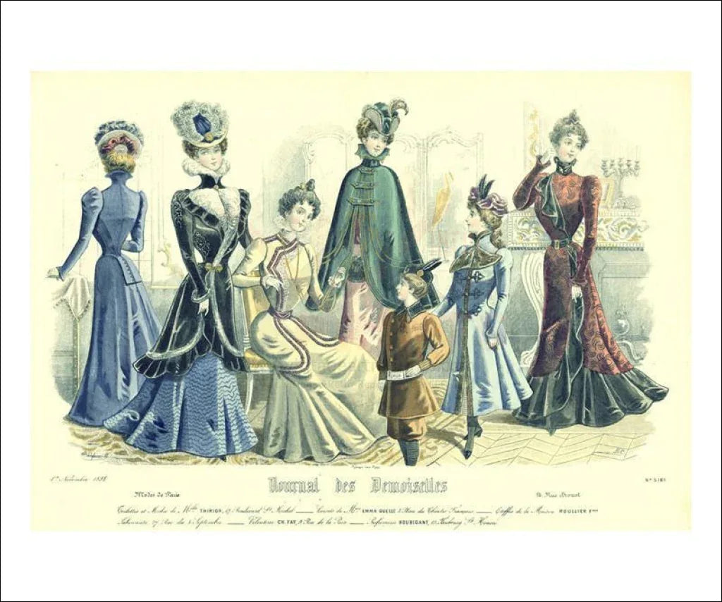 Demoiselles #5181, fashion, Art Print - VINTAGEARTREPRINTS.COM