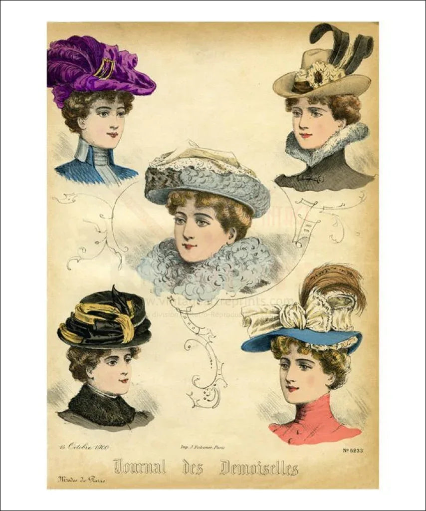 Demoiselles #5233, fashion, Art Print - VINTAGEARTREPRINTS.COM