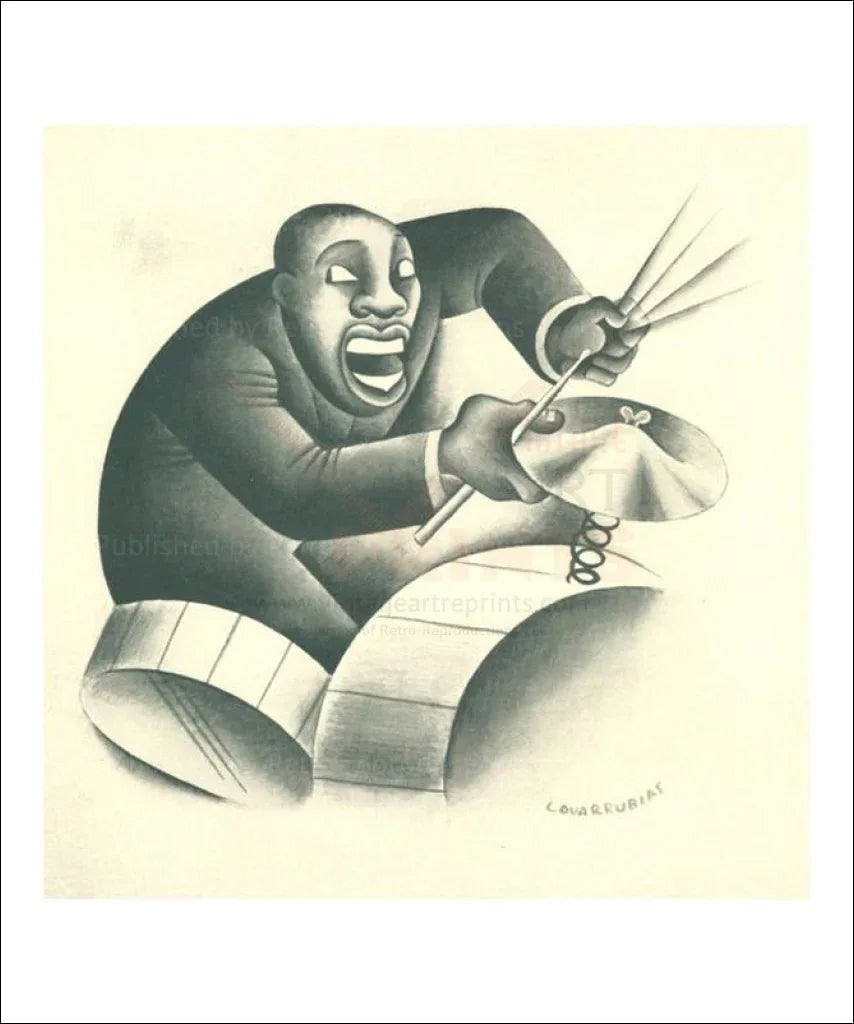 Drummer No. 52, Miguel Covarrubias - VINTAGEARTREPRINTS.COM