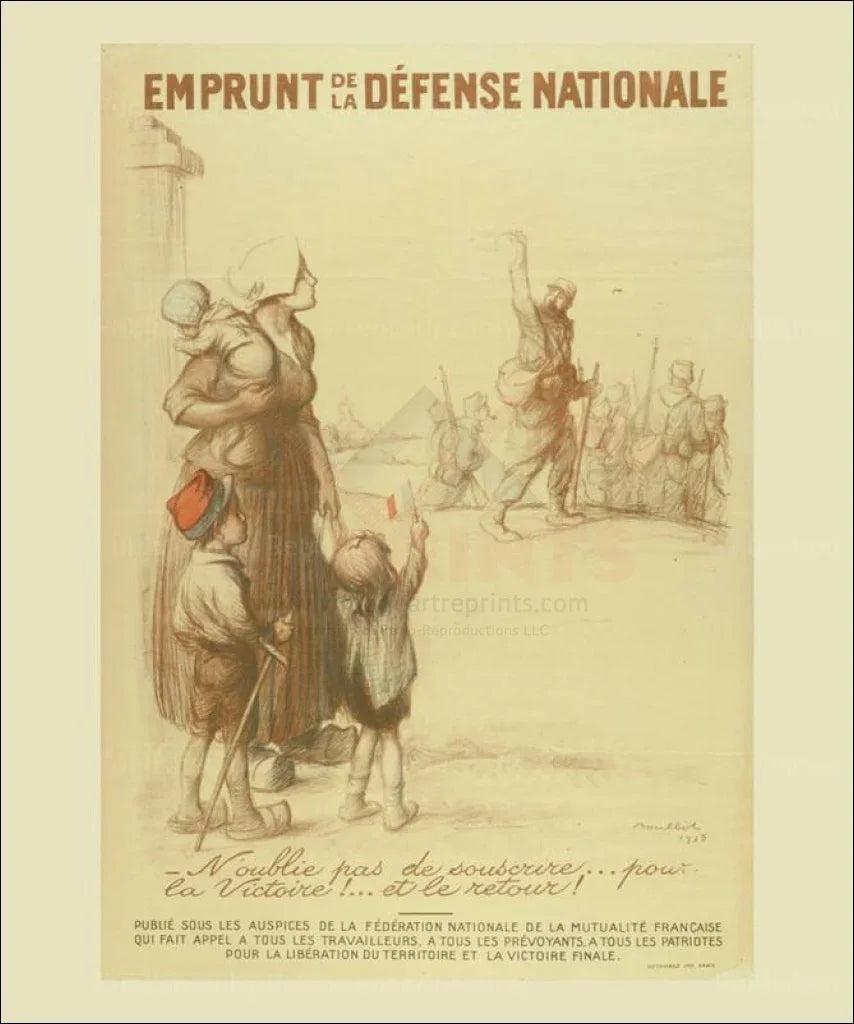 Emprunt de la defense nationale 1918 (Poulbo) - VINTAGEARTREPRINTS.COM