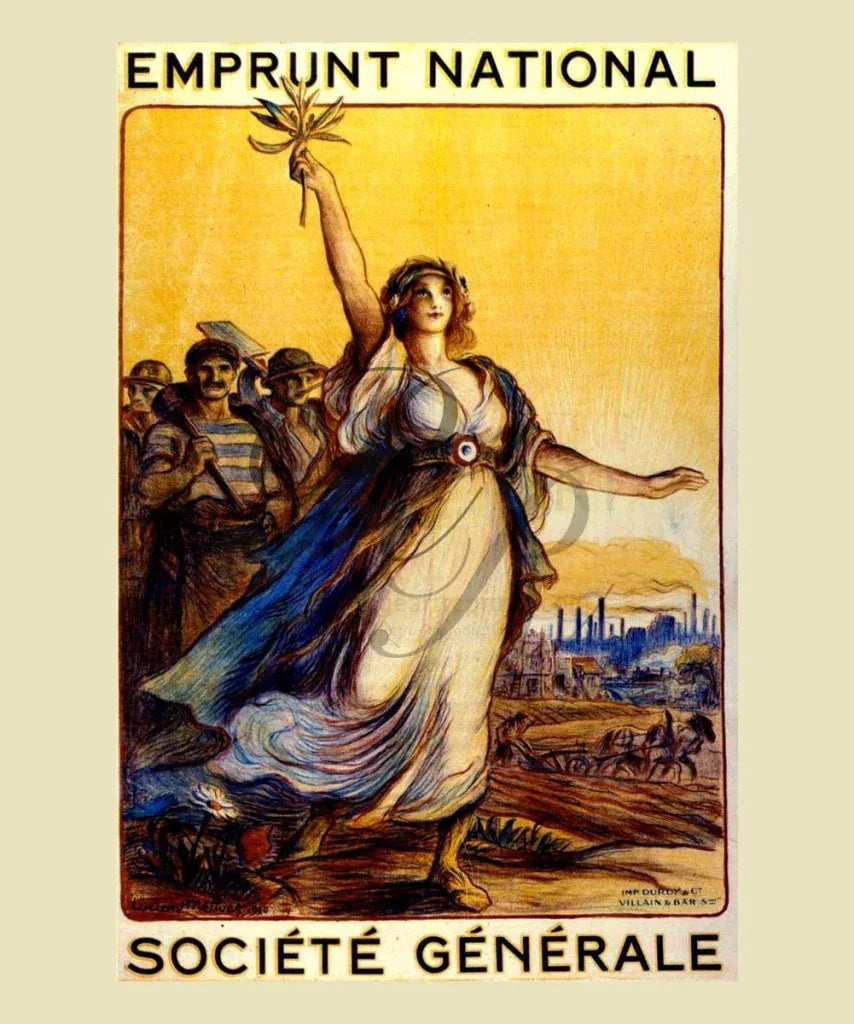 Emprunt National, Lucien Metuck, 1920 - VINTAGEARTREPRINTS.COM