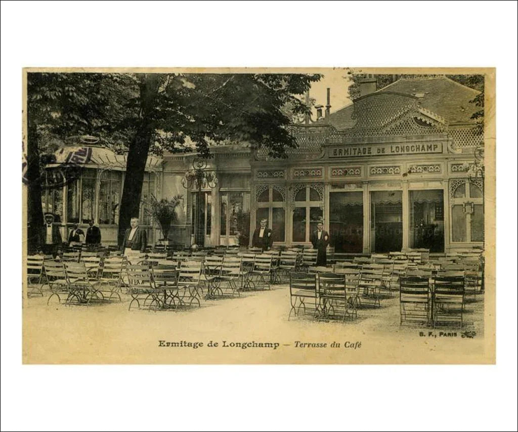 Ermitage de Longchamp Terrasse de Cafe - VINTAGEARTREPRINTS.COM