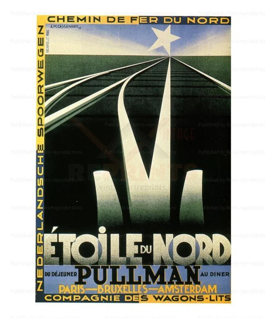 Etoile du Nord - Pullman Train - VINTAGEARTREPRINTS.COM