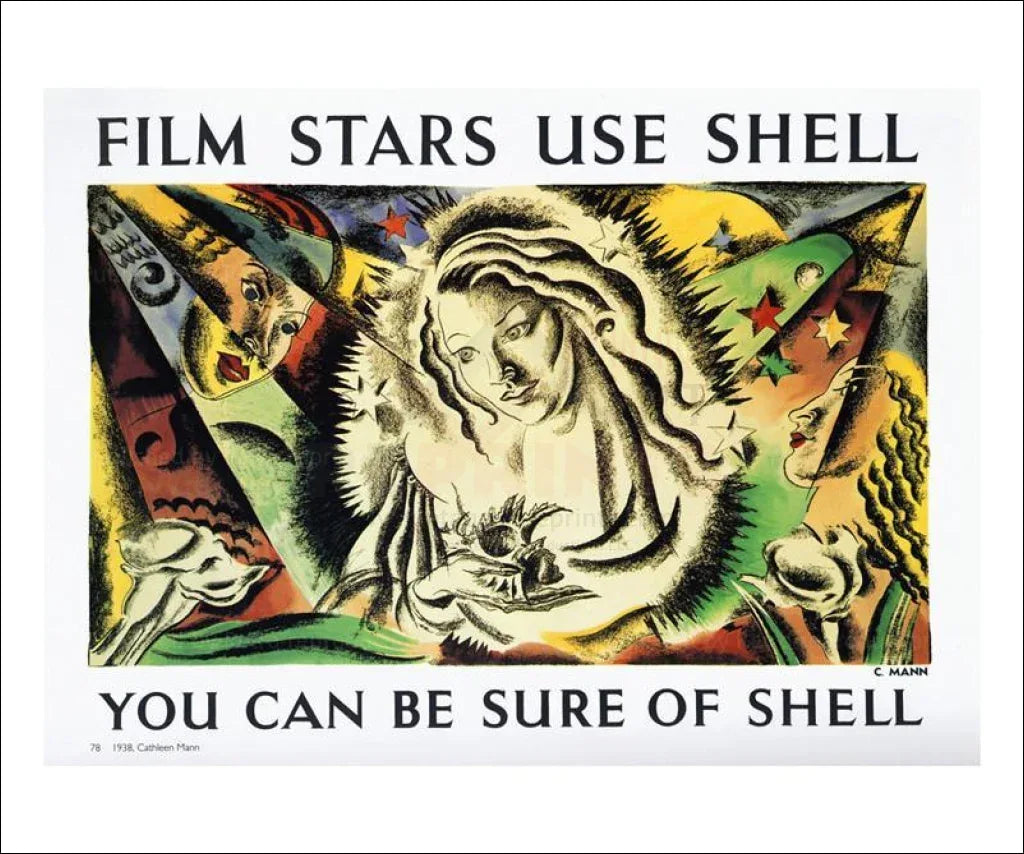 Film Stars use Shell, 1938 - VINTAGEARTREPRINTS.COM