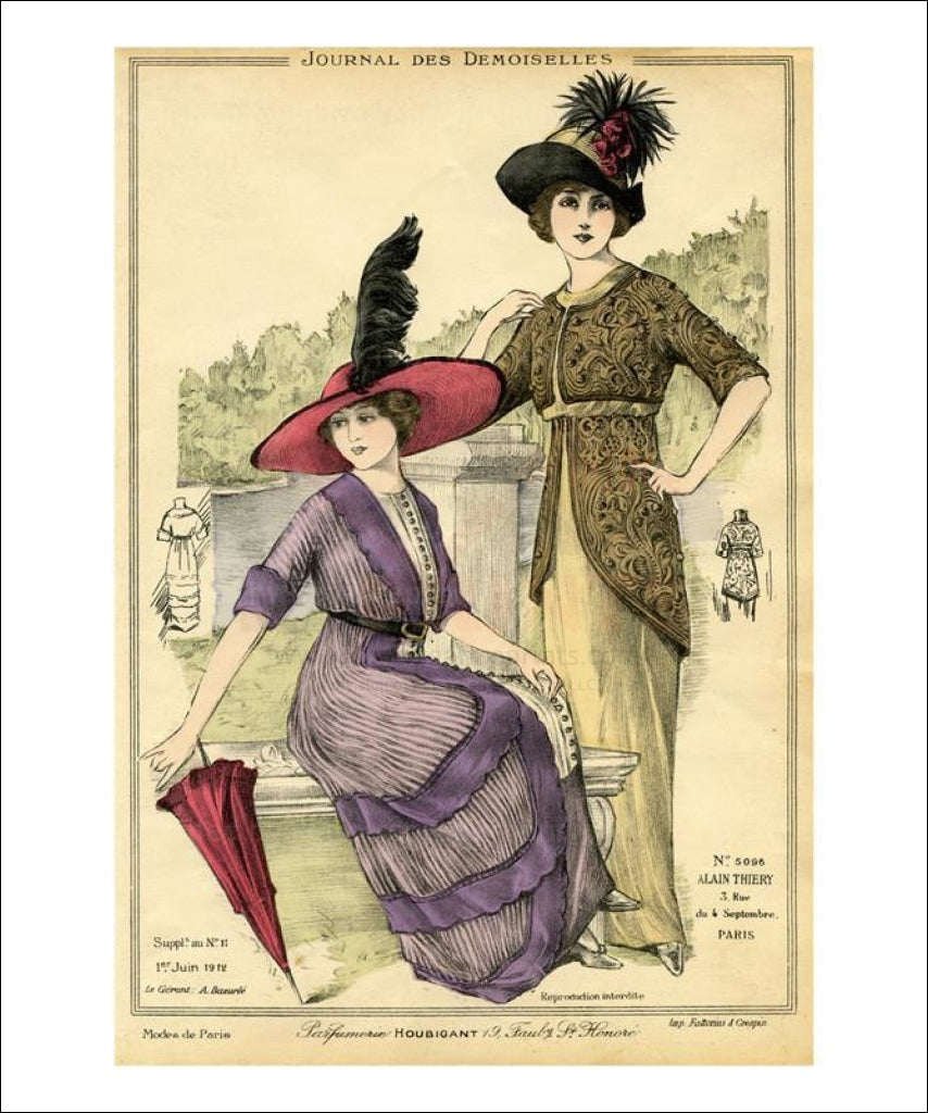 Houbigant fashion 1930's #5096 - Vintage Art, canvas prints