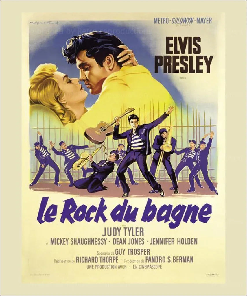Jailhouse Rock (French) - Elvis in Jail dancing and singing