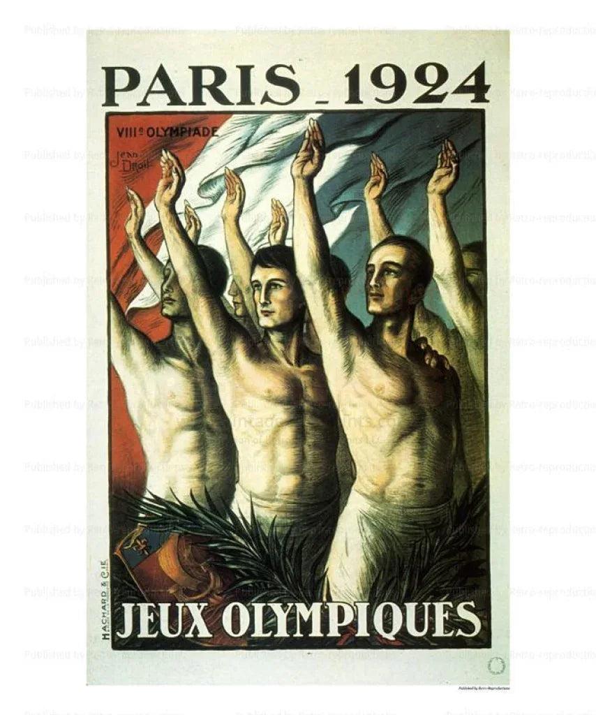 Jeux Olympiques, Jean Droit, 1924 - VINTAGEARTREPRINTS.COM