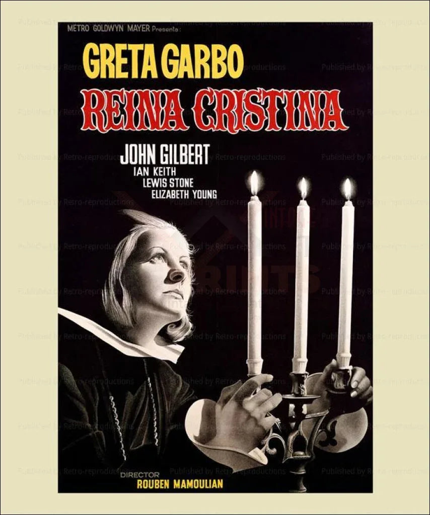 Queen Christina, starring Greta Garbo, 1933 - VINTAGEARTREPRINTS.COM