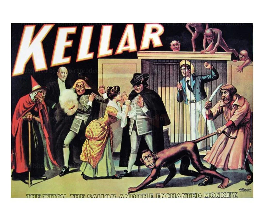 Kellar The Witch, the Sailor and the Enchanted Monkey - VINTAGEARTREPRINTS.COM