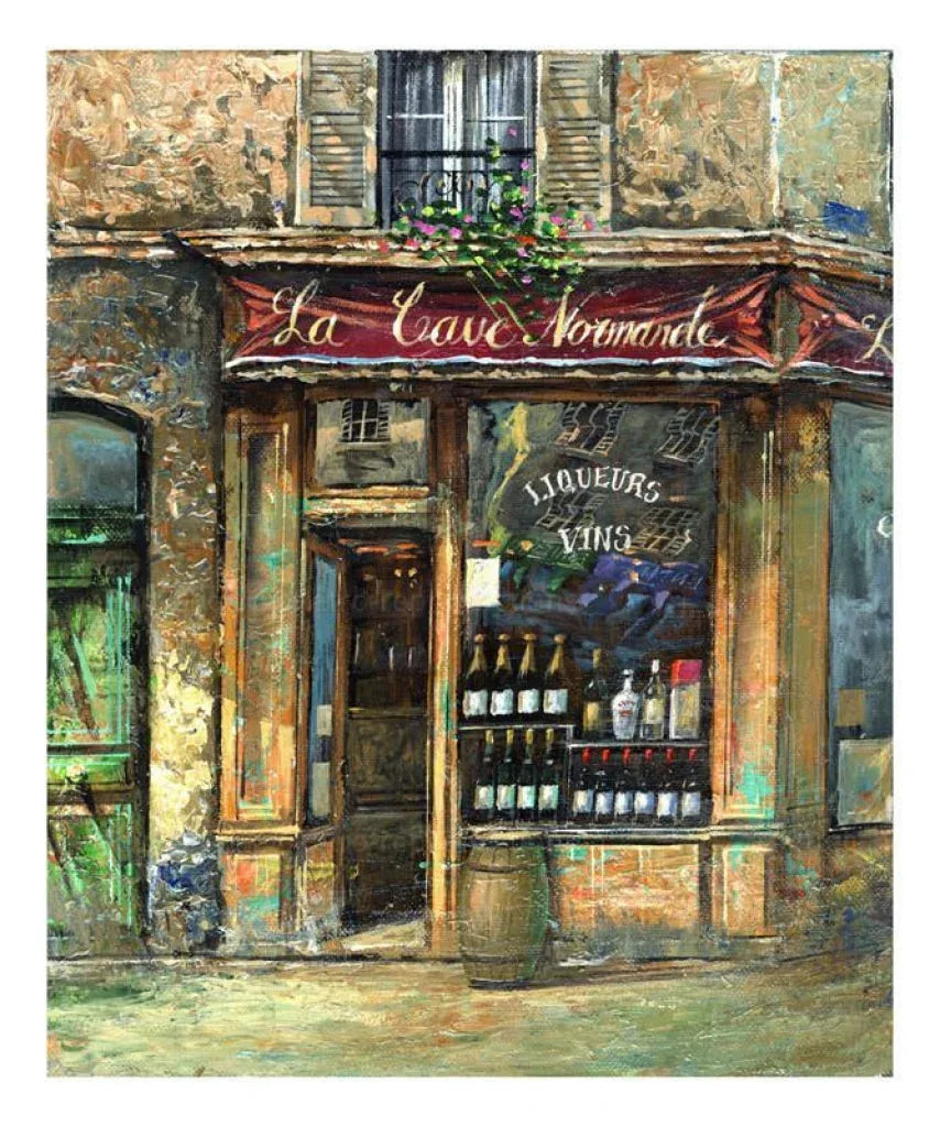 La Cave Normande - wine store - VINTAGEARTREPRINTS.COM