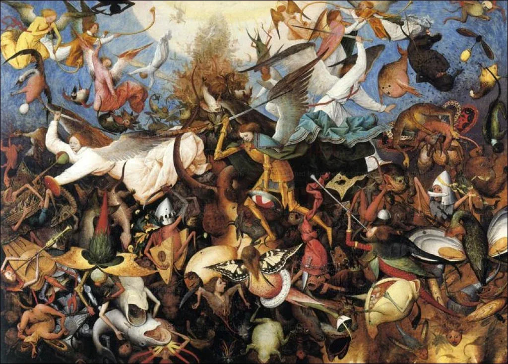The Fall of the Rebel Angels, Pieter Brueghel, 1562 - VINTAGEARTREPRINTS.COM