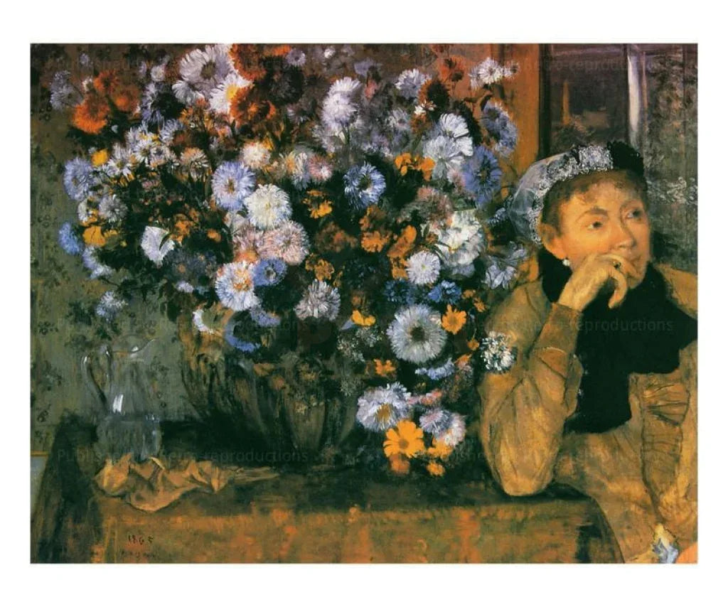 La Femme aux Chrysanthemes - VINTAGEARTREPRINTS.COM