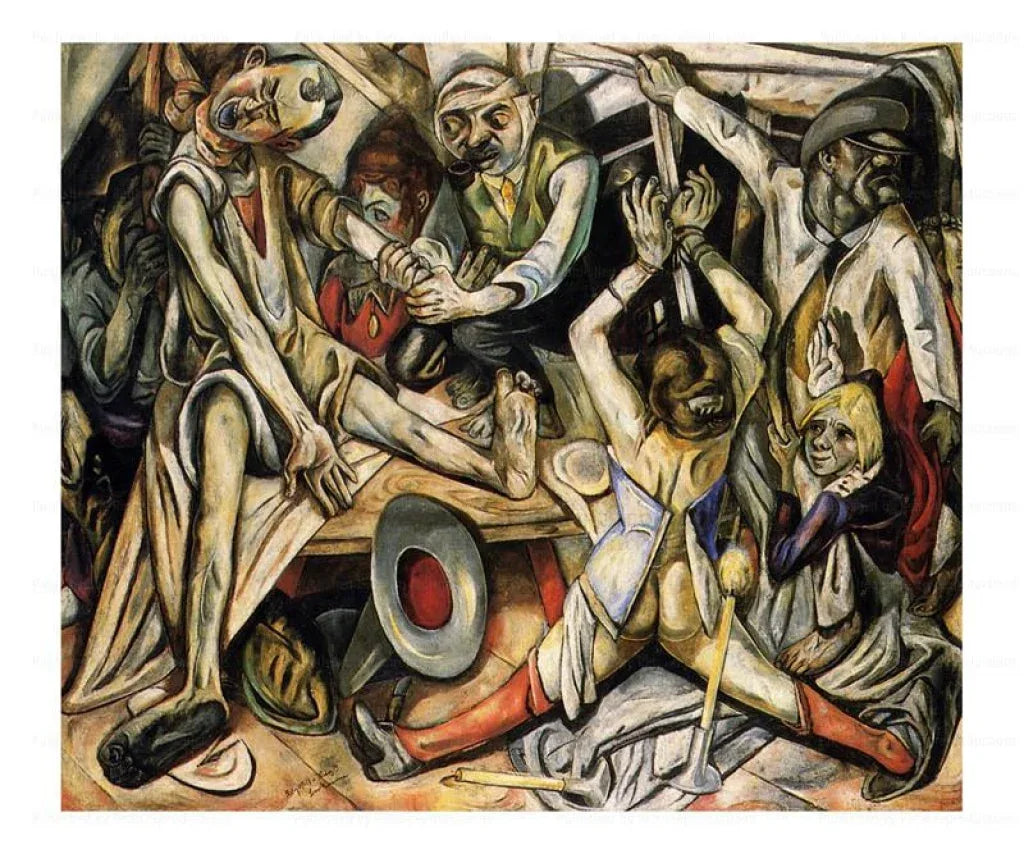 Max Beckmann La nuit, 1918 - VINTAGEARTREPRINTS.COM