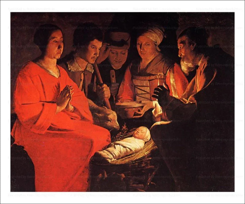 L'Adoration des Bergers, Georges de la Tour - VINTAGEARTREPRINTS.COM