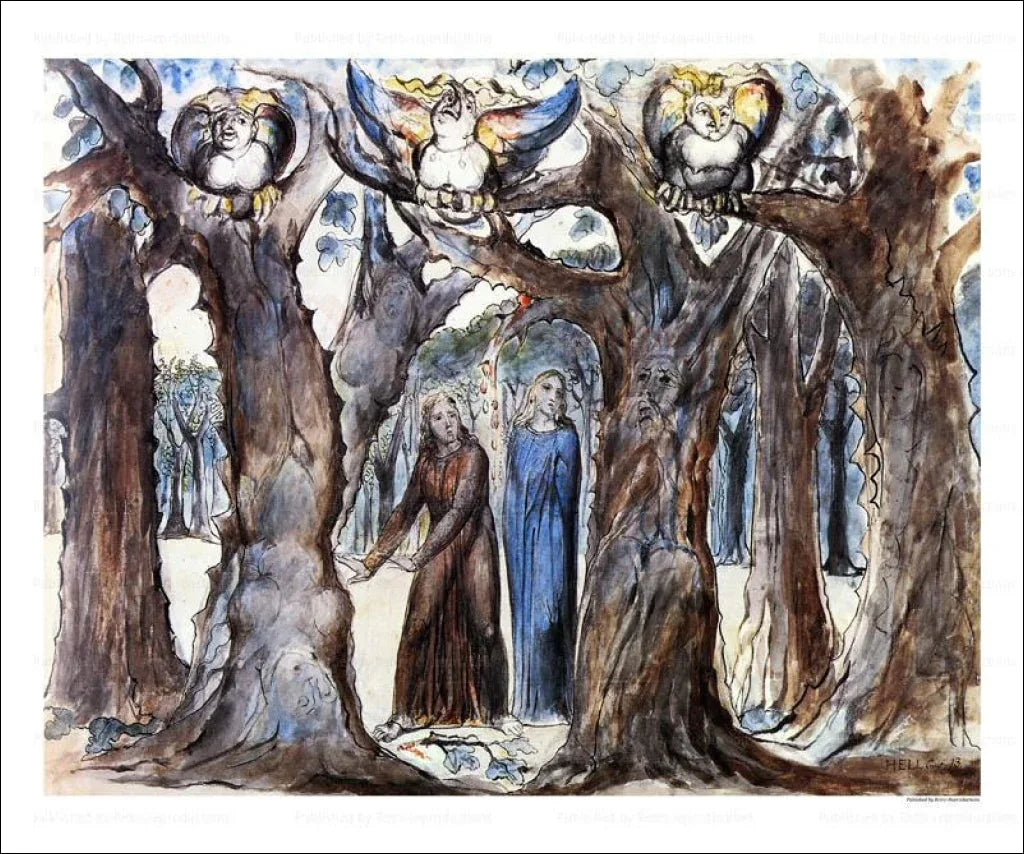The Forest of Self-Destruction, William Blake - VINTAGEARTREPRINTS.COM