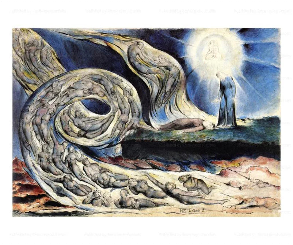 Le Cercle des Lumineux, William Blake - VINTAGEARTREPRINTS.COM