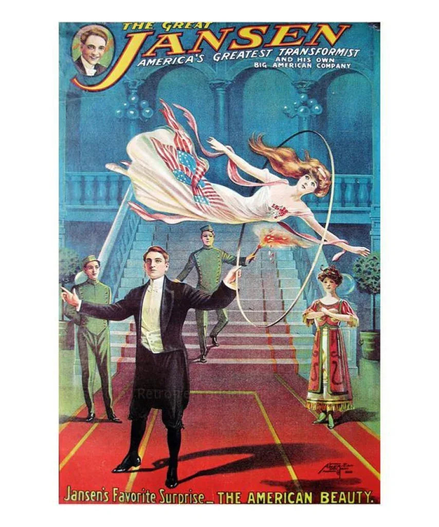 Harry August Jansen magician - VINTAGEARTREPRINTS.COM