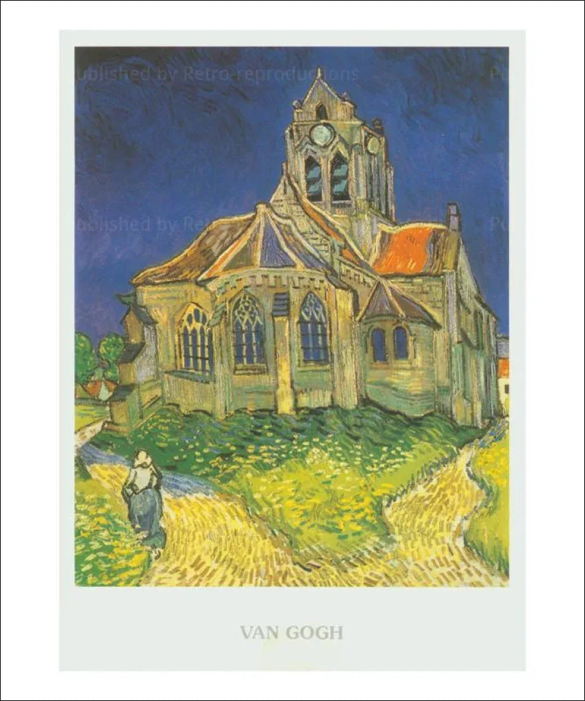 L'Eglise d'Auvers - VINTAGEARTREPRINTS.COM