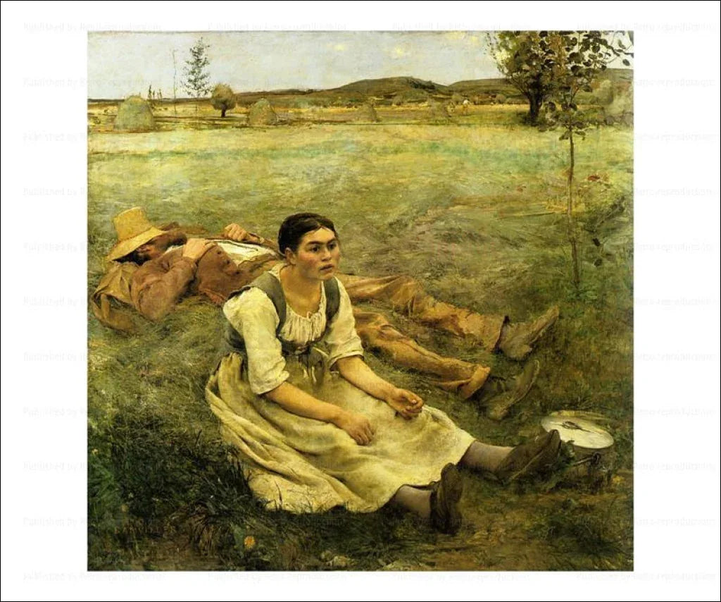 Jules Bastien-Lepage Les Foins, 1885 - VINTAGEARTREPRINTS.COM