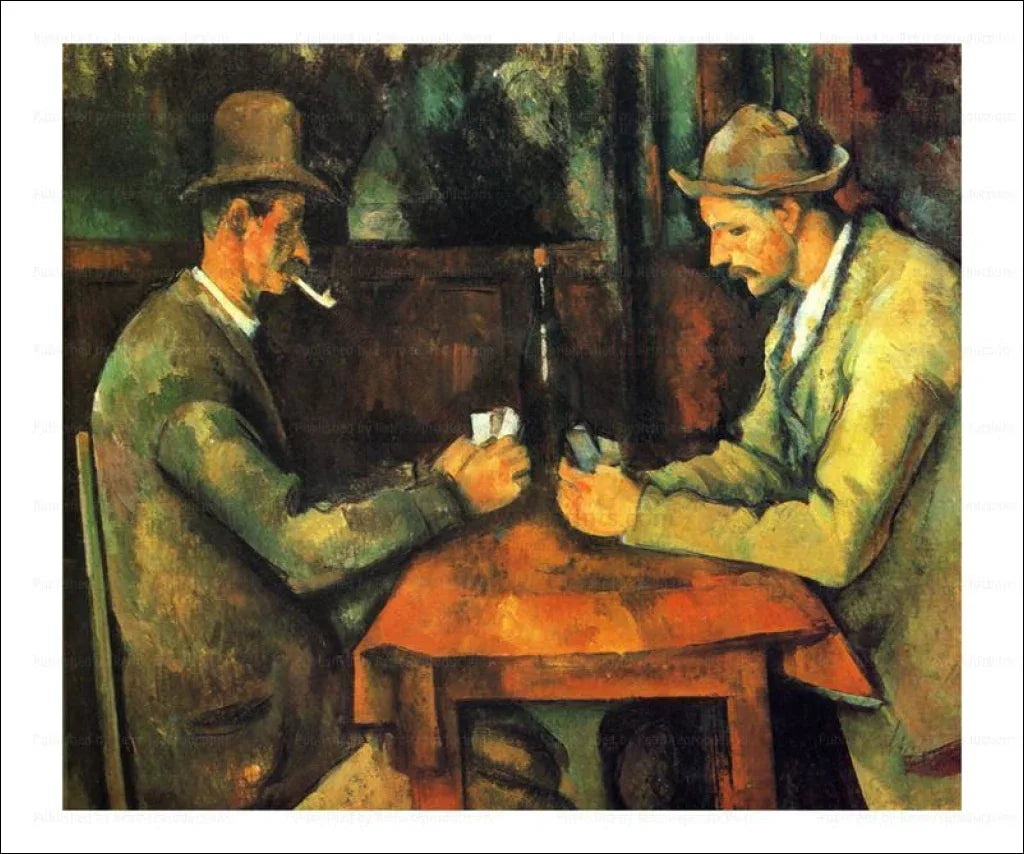 The Card Players, Paul Cezanne, 1890 - VINTAGEARTREPRINTS.COM